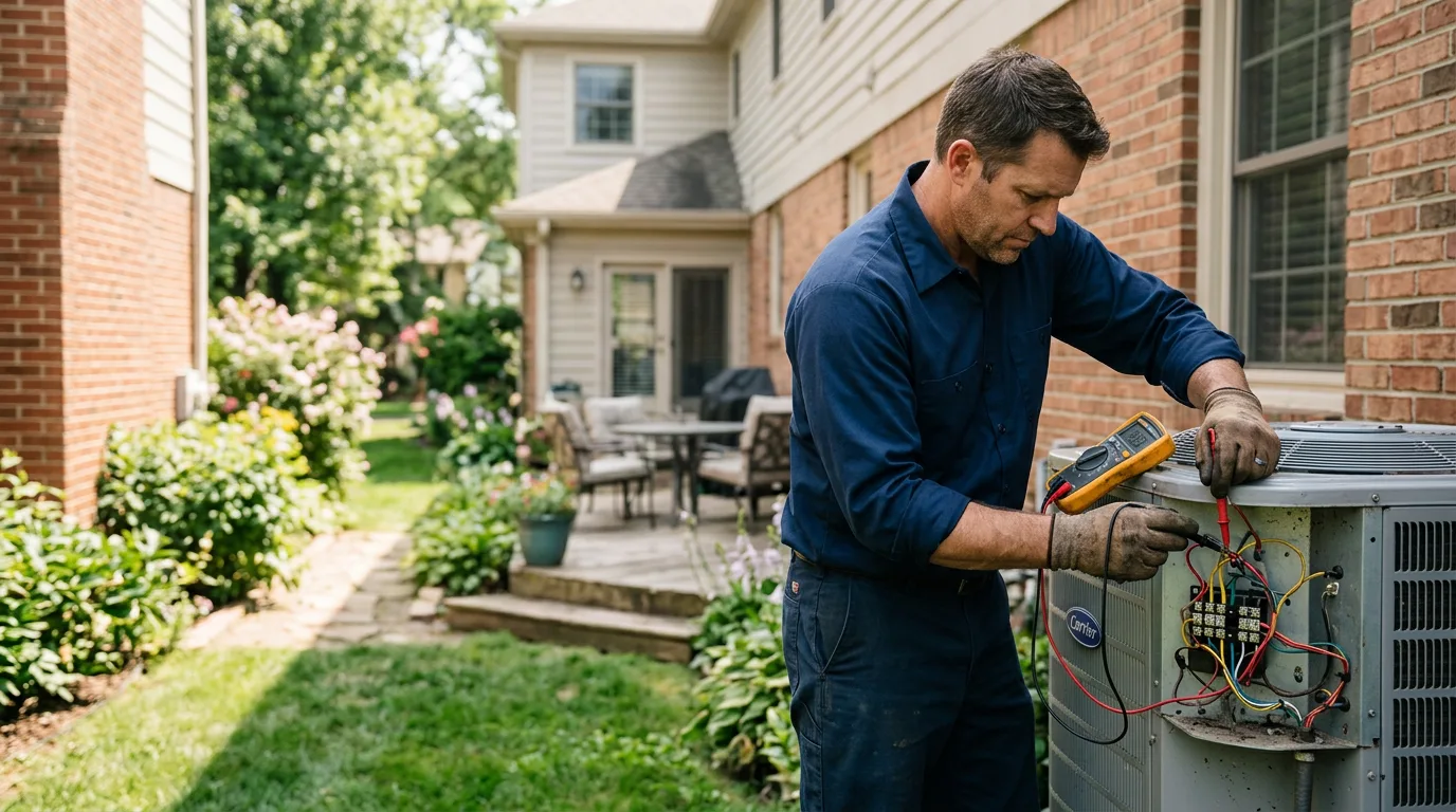 HVAC technician working near Triumph, IL